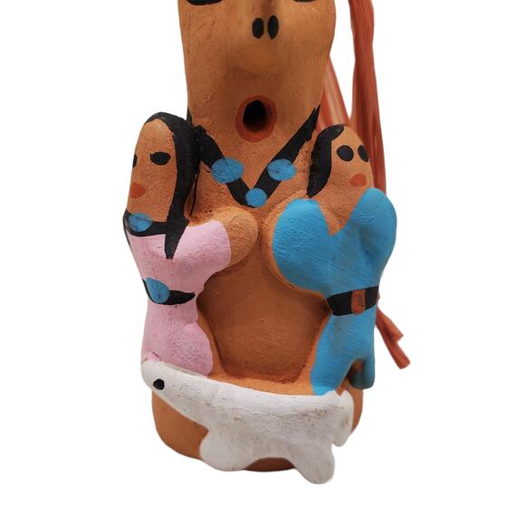 Vintage Native American Navajo Storyteller Clay Pottery Christmas ornament - Picture 4 of 11